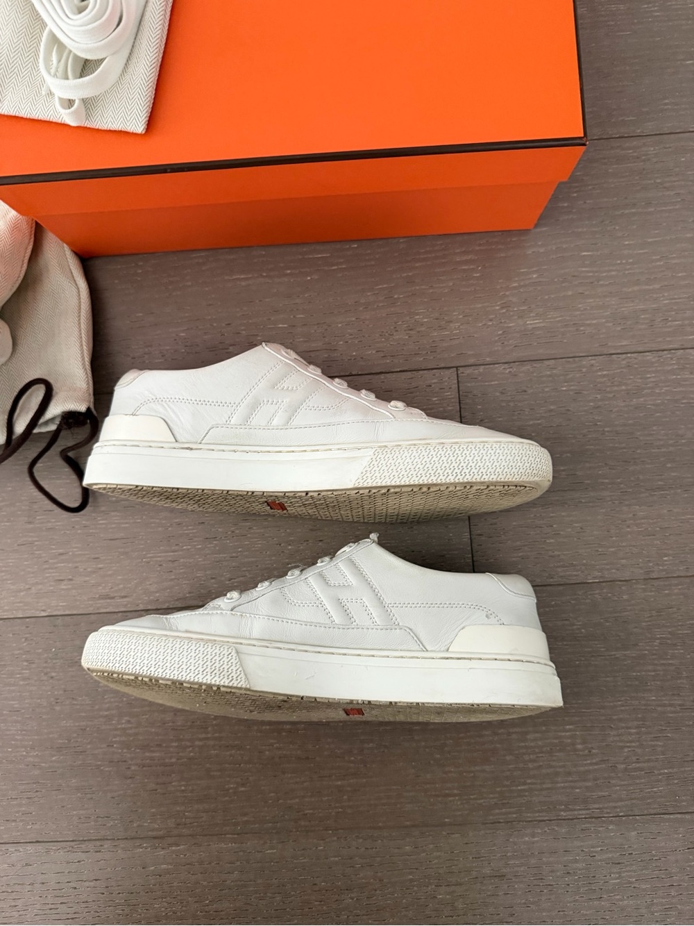 Hermes Deep Sneakers White EU 38 - Picture 4 of 12